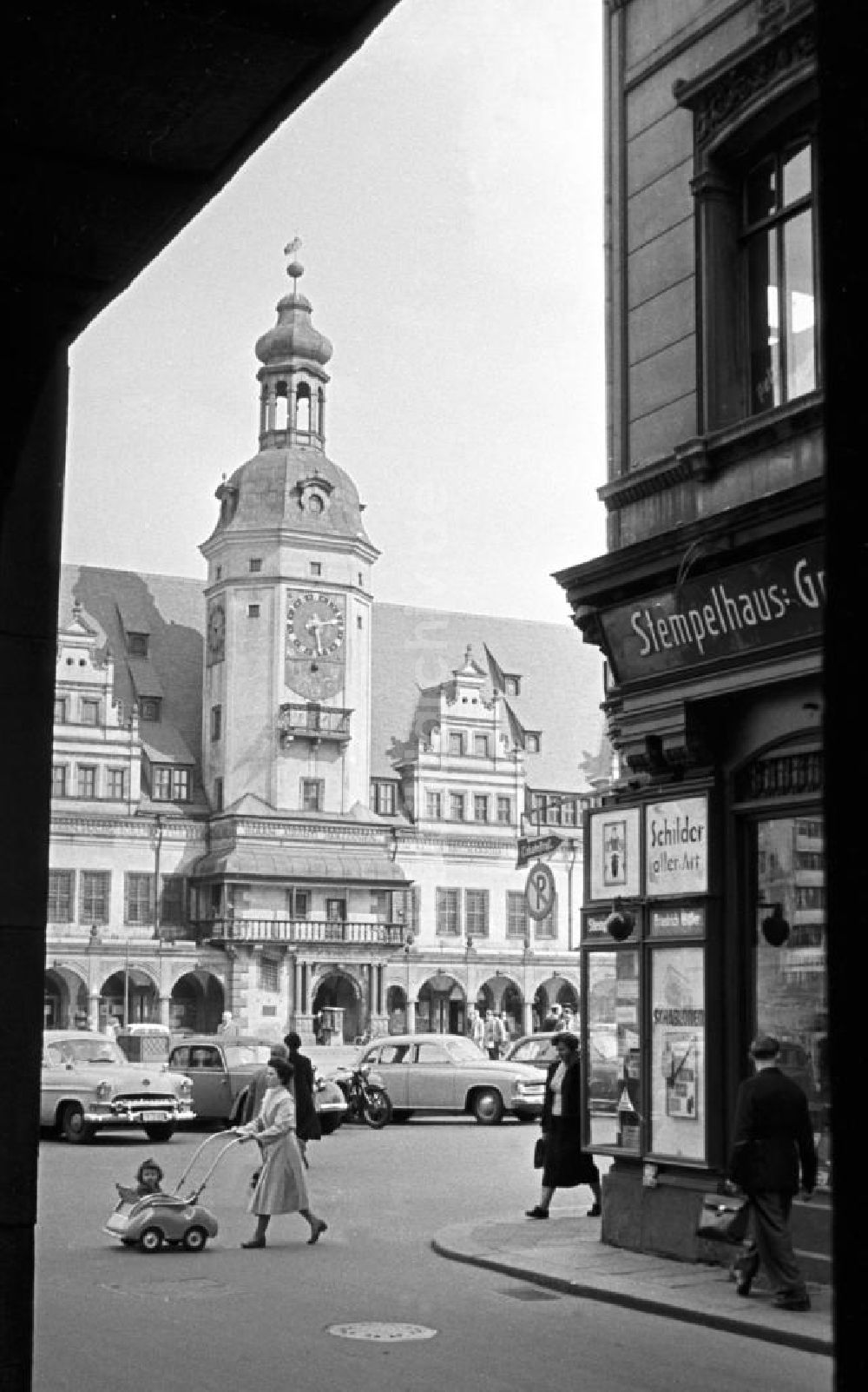 Leipzig: Altes Rathaus Leipzig 1958