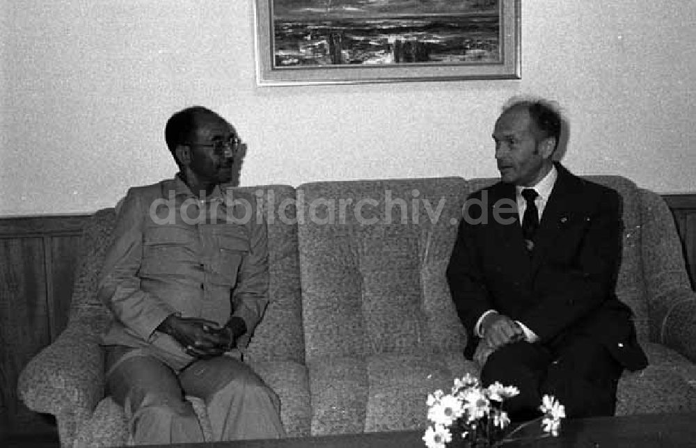 DDR-Bildarchiv: Berlin - Außenminister Äthiopiens zu Besuch in Berlin Foto: Schmidtke