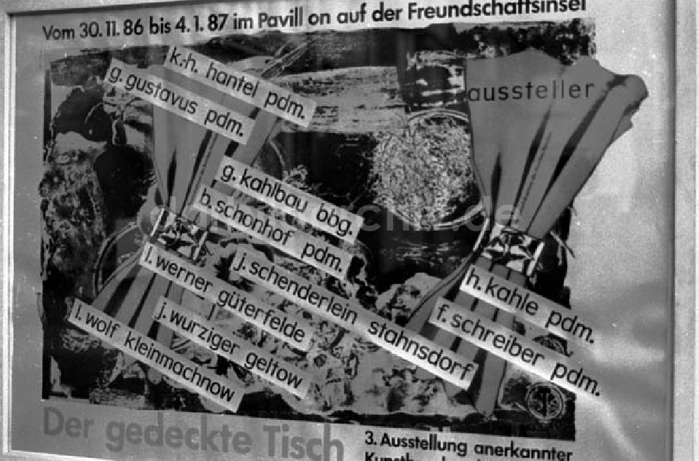 Potsdam: 8.12.1986 Ausstellung Handwerkskunst in Potsdam.