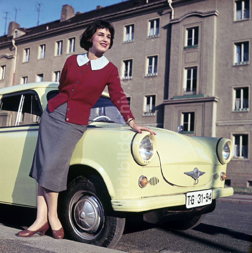 Dresden: Auto AWZ P50 Trabant in Dresden in der DDR
