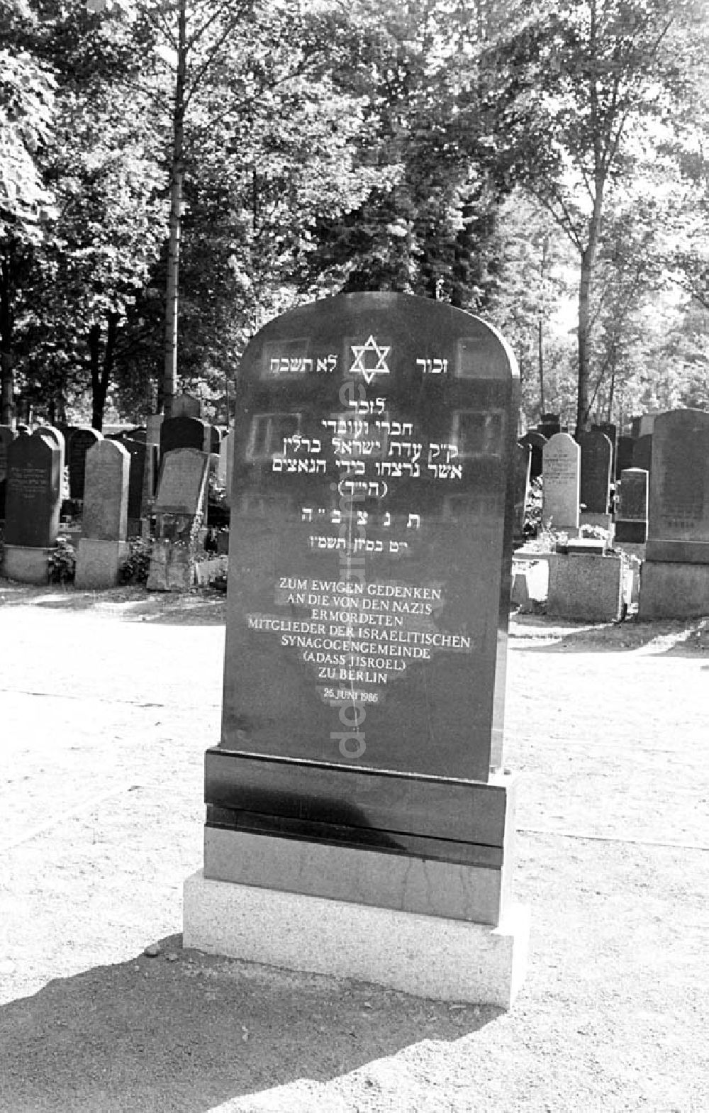 DDR-Bildarchiv: Berlin - Berlin, Jüdischer Friedhof am Weißensee Photo: Bonitz