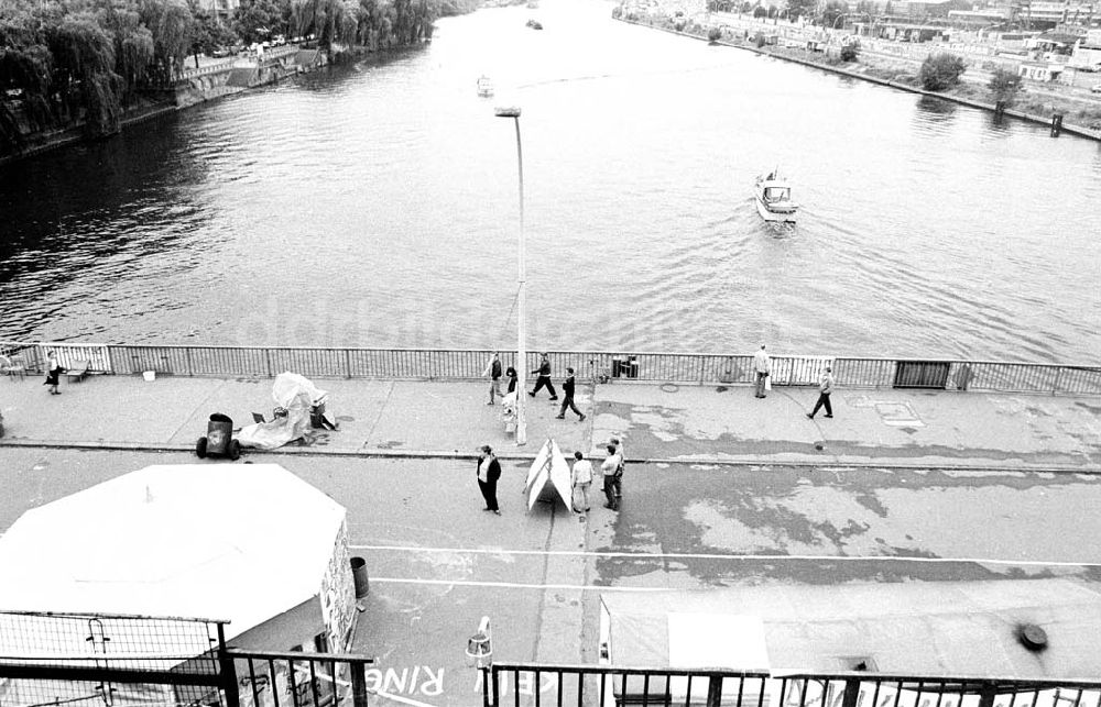 Berlin: Besetzung Oberbaumbrücke Berlin 06.07.1992
