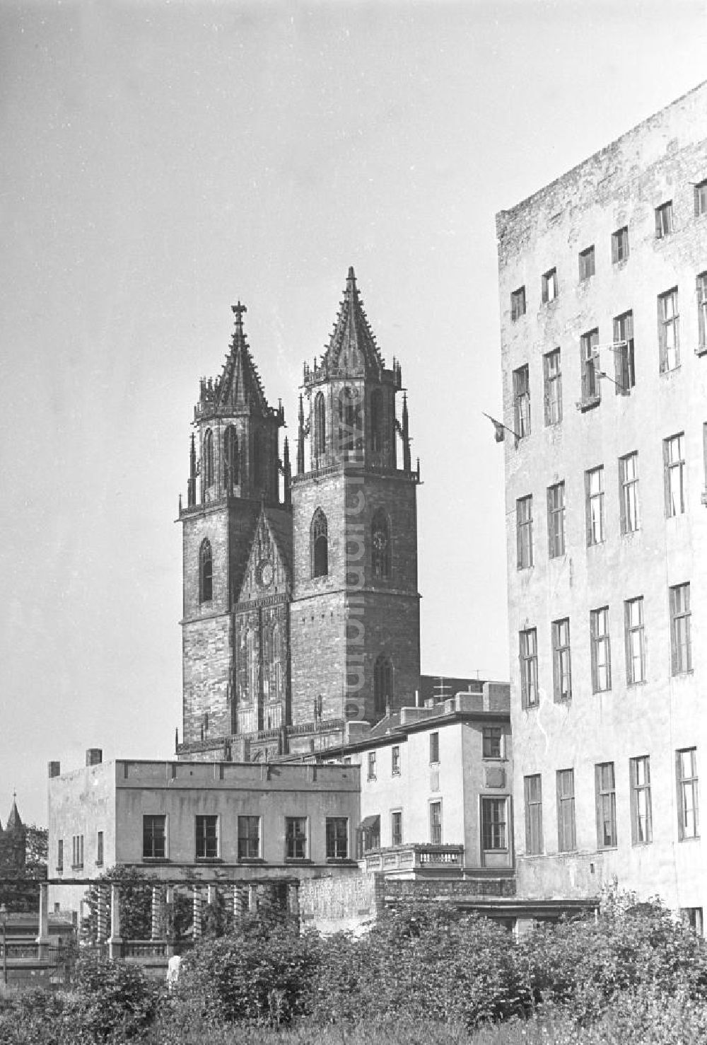 Magdeburg: Blick auf den Magdeburger Dom 1960
