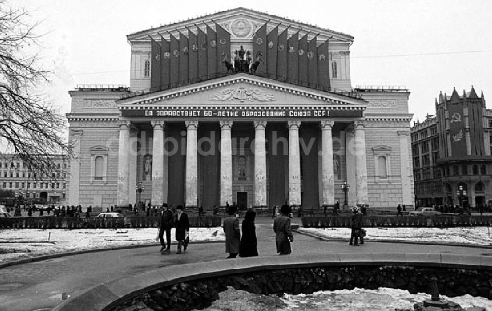 DDR-Fotoarchiv: Moskau (UdSSR) - Bolschoi-Theater in Moskau (UdSSR) Gründungsveranstaltung, zur Gründung der UdSSR Umschlagnr