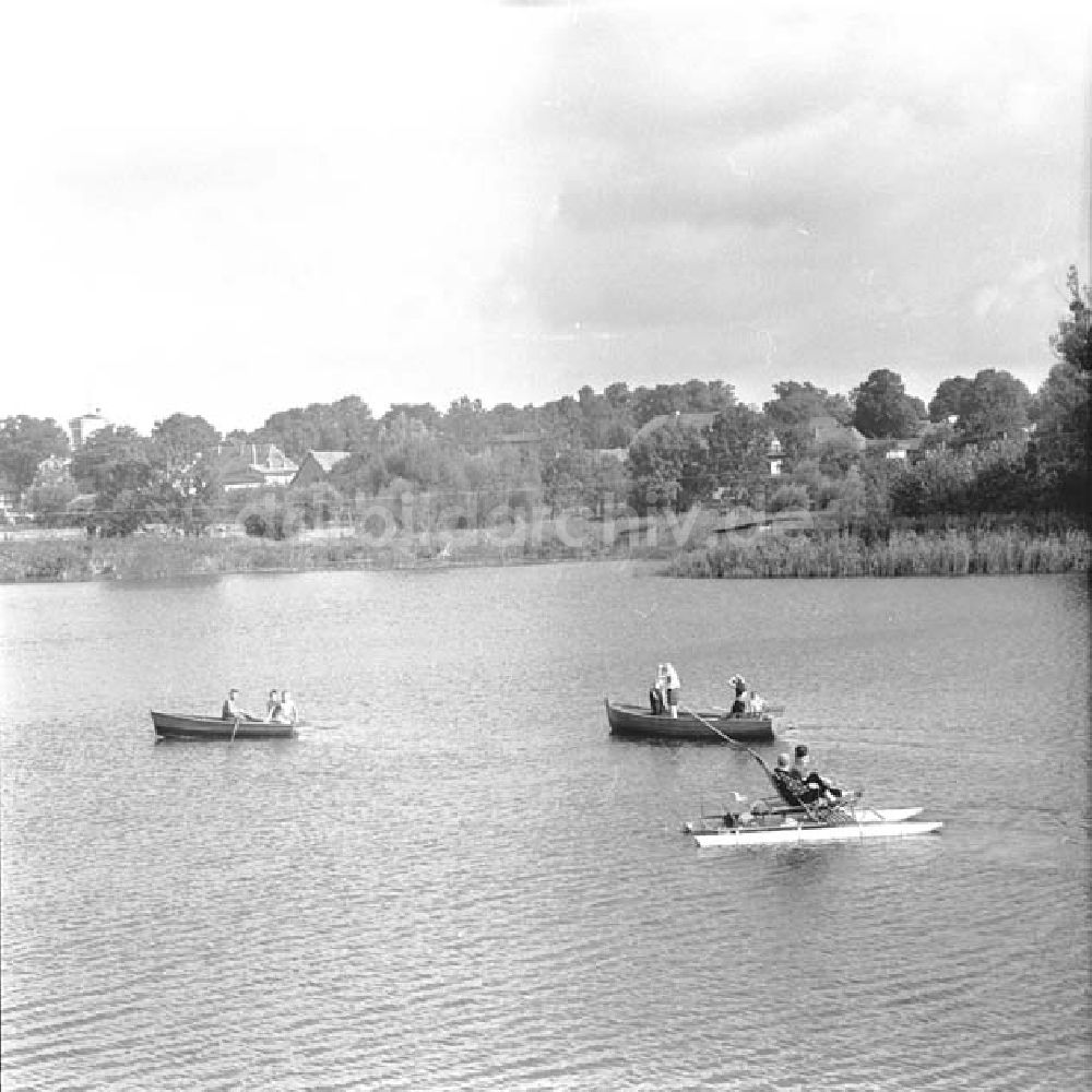 DDR-Fotoarchiv: Dargun - Boote auf dem Klostersee in Dargun