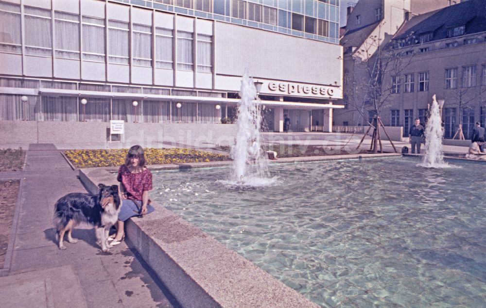 Berlin: Brunnen und Wasserspiele Lindencorso in Berlin in der DDR