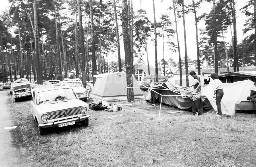 DDR-Fotoarchiv: Berlin - Campingplatz (Intercamping) am Krossinsee bei Schmöckwitz in Berlin-Köpenick