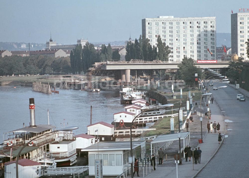 DDR-Fotoarchiv: Dresden - DDR - Brückenbau in Dresden 1968