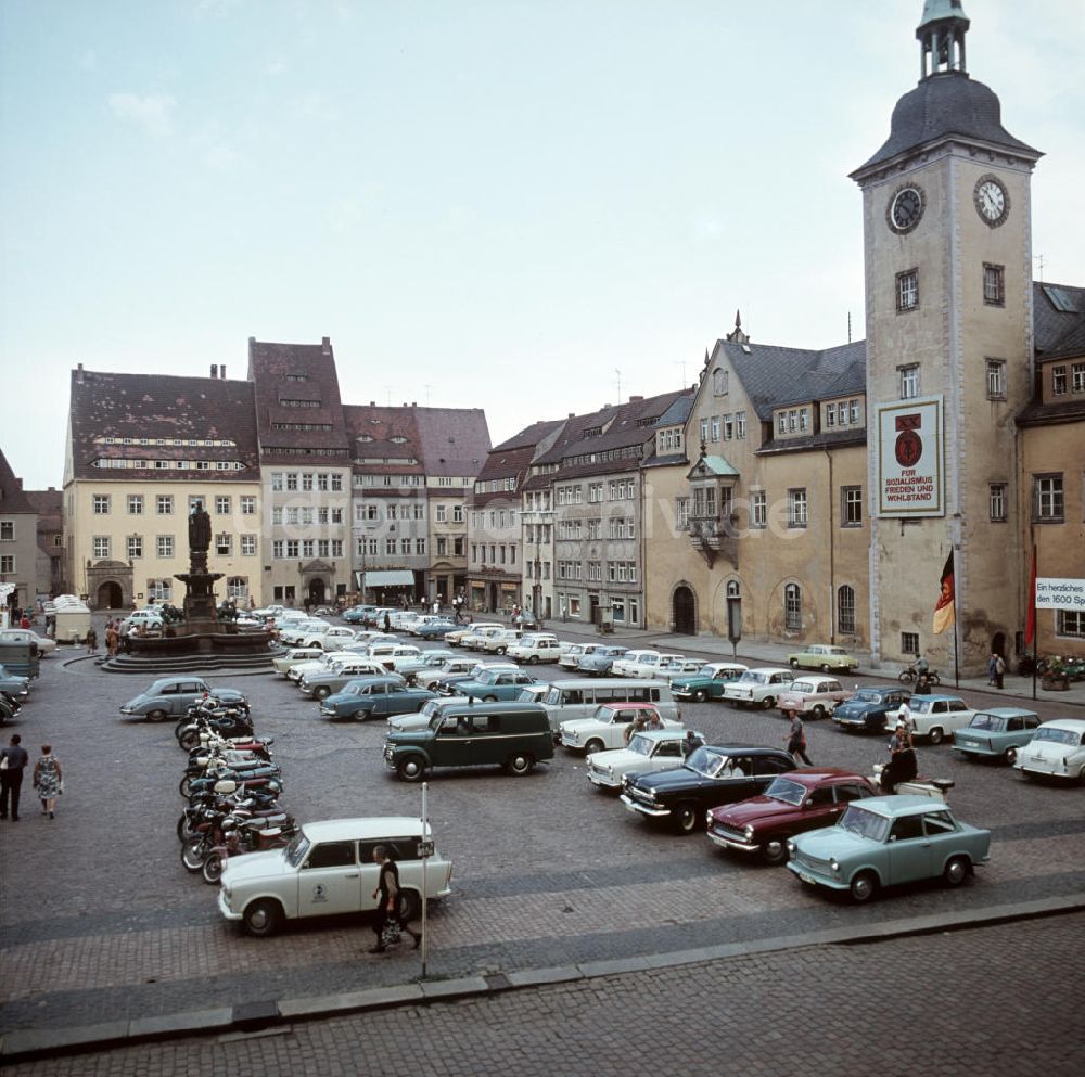DDR-Bildarchiv: Freiberg - DDR - Marktplatz Freiberg 1969