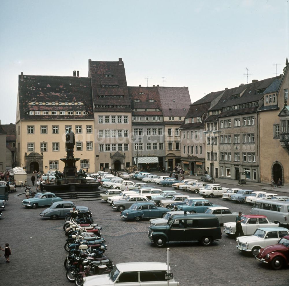Freiberg: DDR - Marktplatz Freiberg 1969