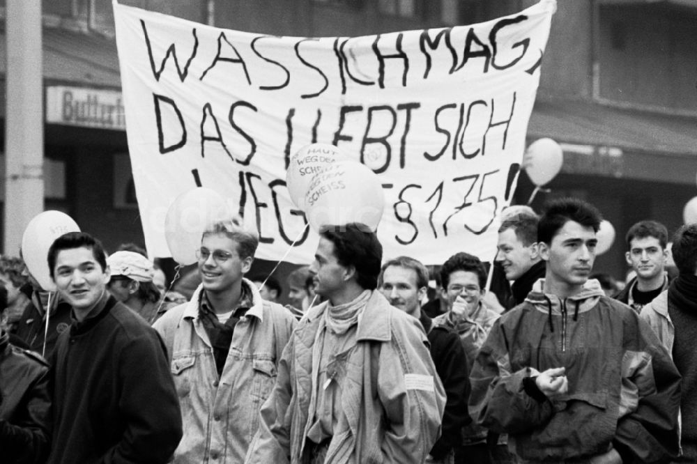 DDR-Fotoarchiv: Berlin - Demo der Homosexuellen in Berlin