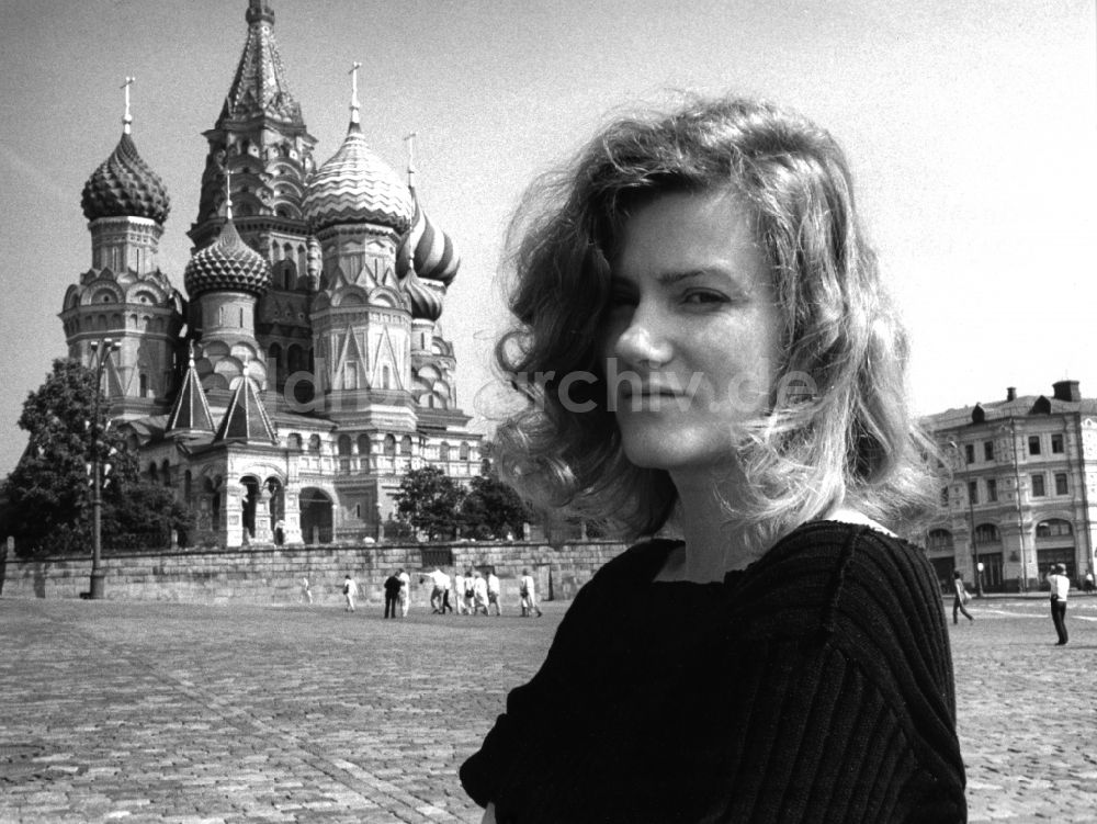 Moskau: Die deutsche Schauspielerin und Sängerin Barbara Sukowa in Moskau in Russland