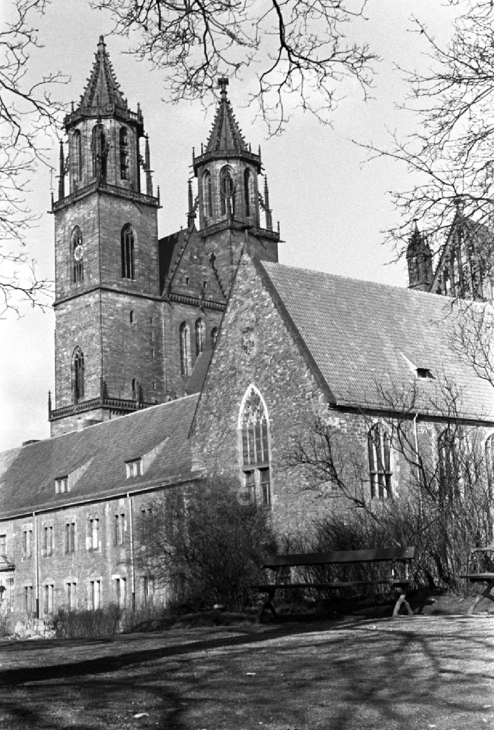 DDR-Fotoarchiv: Magdeburg - Die Sankt-Johannis-Kirche in Magdeburg in Sachsen - Anhalt