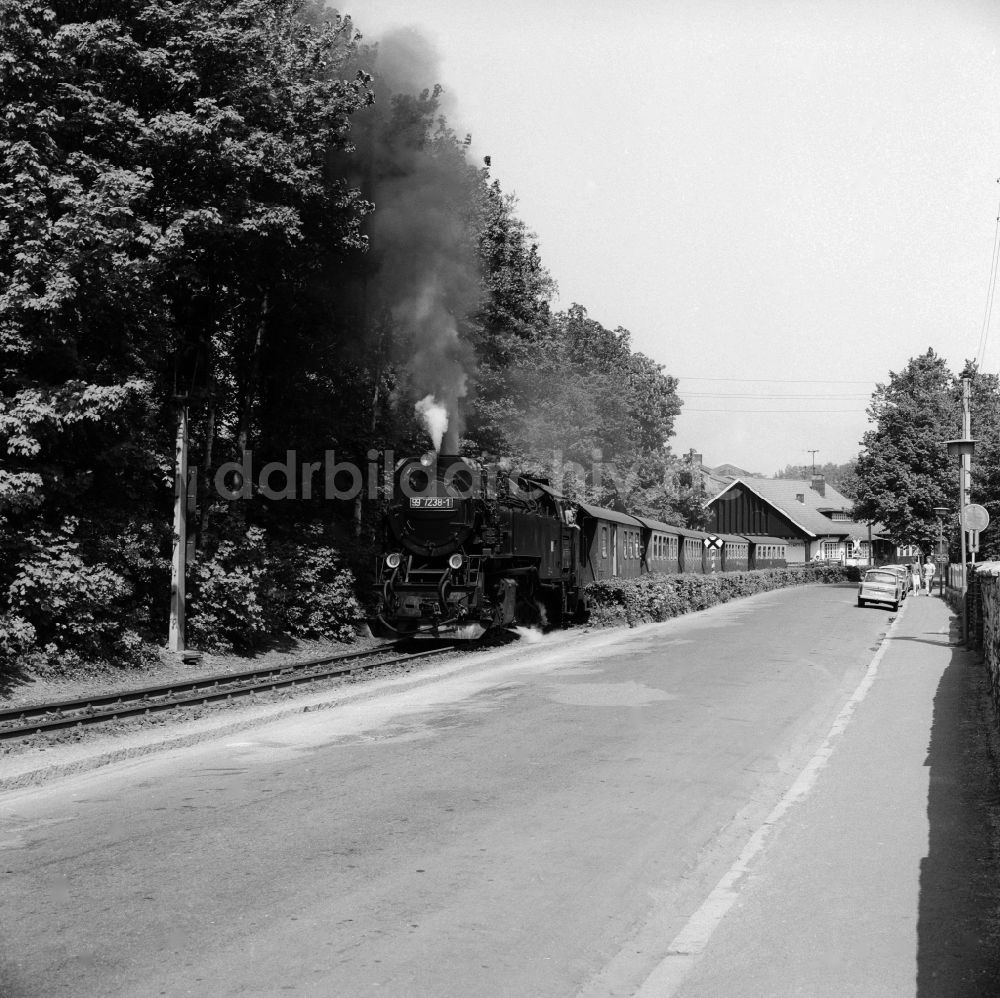 Wernigerode: DR-Dampflok 99 7238-1 der Harzquerbahn in Wernigerode in Sachsen-Anhalt in der DDR