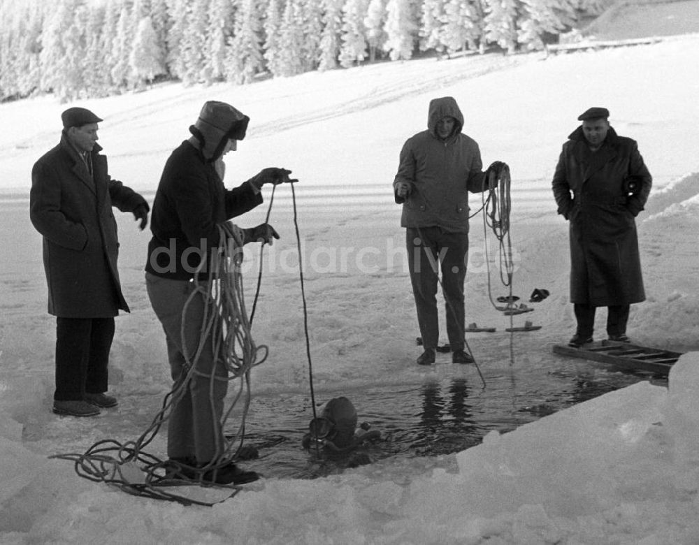 DDR-Fotoarchiv: Ilmenau - Eistauchen bei der GST in Ilmenau