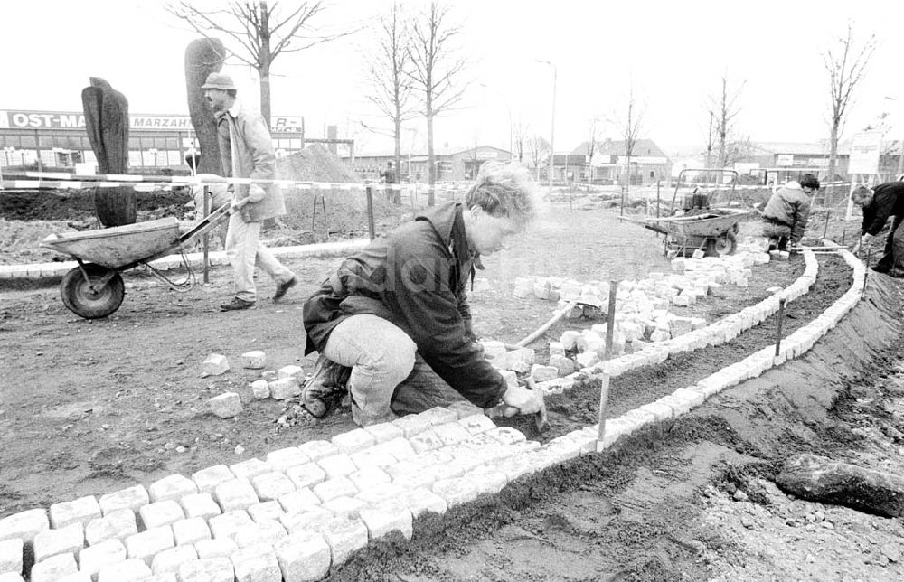 DDR-Bildarchiv: Berlin - Erholungspark Marzahn (Neugestaltung Gartenbauausstellung) 18.03.1993