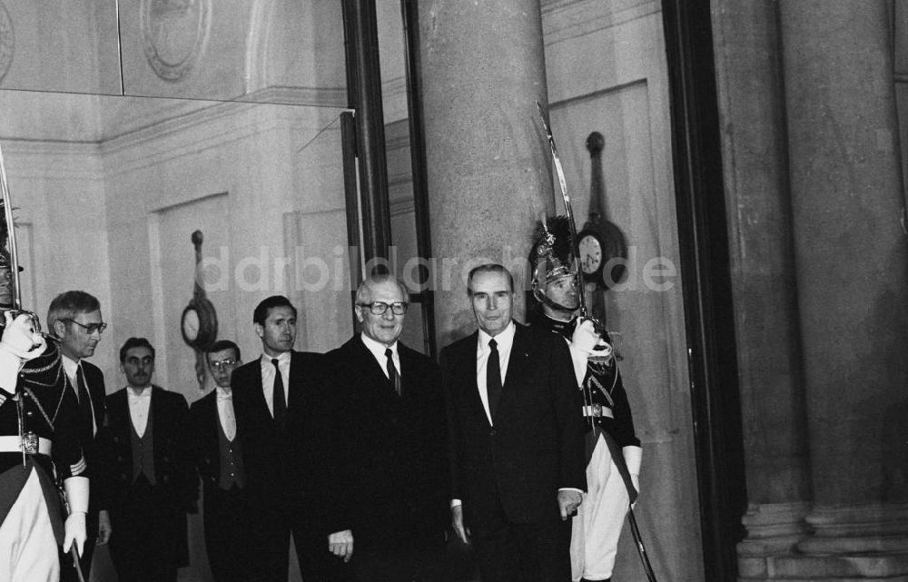 Paris: Erich Honecker beim Staatsbesuch in Frankreich-Paris