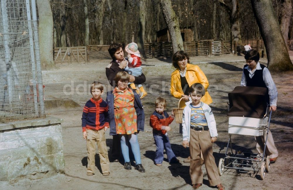 DDR-Bildarchiv: Berlin - Familienausflug in den Tierpark in Berlin, der ehemaligen Hauptstadt der DDR, Deutsche Demokratische Republik