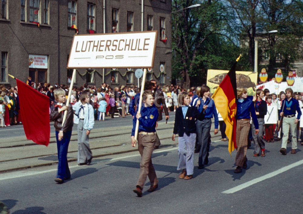 DDR-Fotoarchiv: Gotha - Festumzug zur 1200-Jahr-Feier der Stadt Gotha in Gotha in Thüringen in der DDR