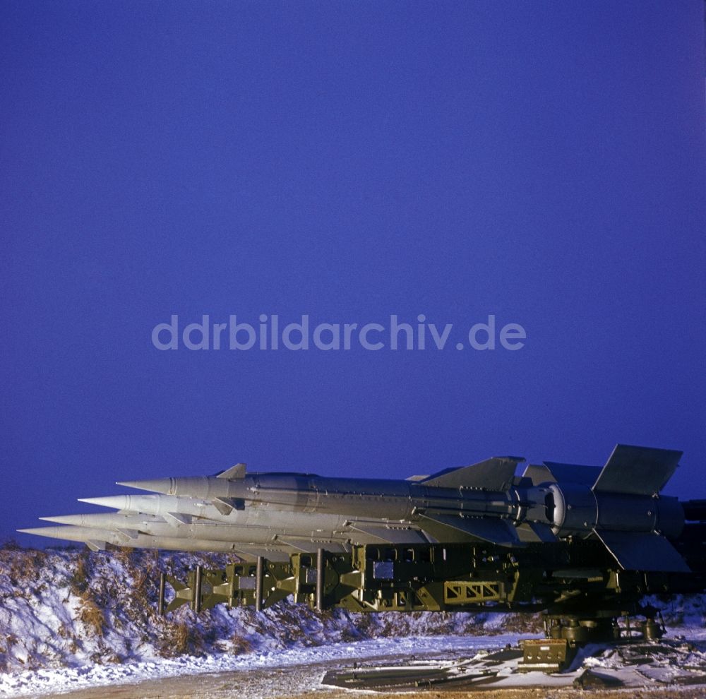 DDR-Fotoarchiv: Bastorf - Fla- Raketentechnik S125 Newa in der Nationalen Volksarmee NVA Dienststelle in Bastorf in Mecklenburg-Vorpommern in der DDR