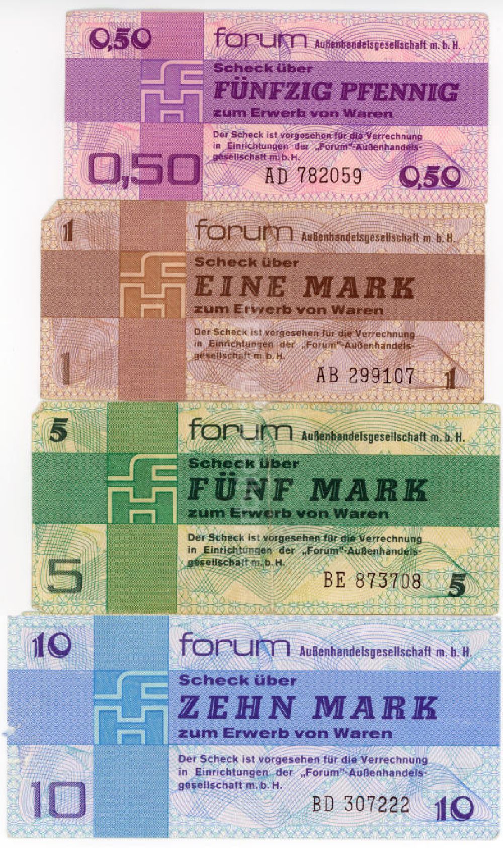 BERLIN: Forum-Schecks der DDR