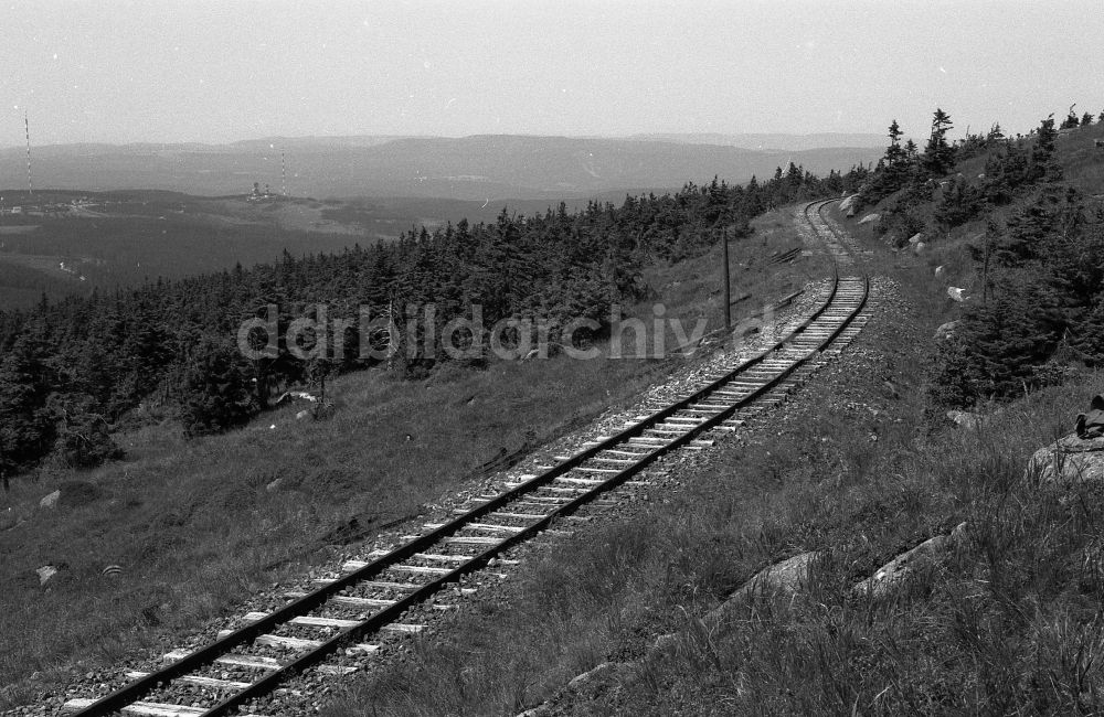 DDR-Fotoarchiv: Schierke - Gleisanlagen auf dem Gipfel- Plateau des Brocken in Schierke in Sachsen-Anhalt in der DDR