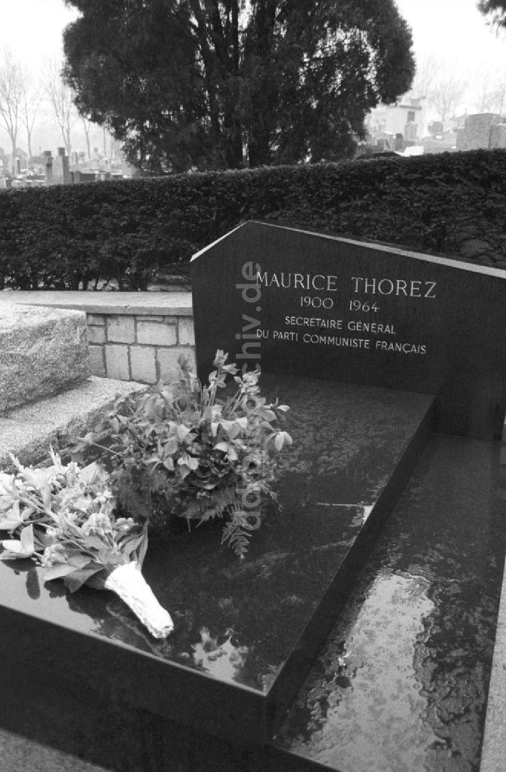 Paris: Grab von Maurice Thorez auf dem Friedhof Pere Lachaise in Frankreich-Paris