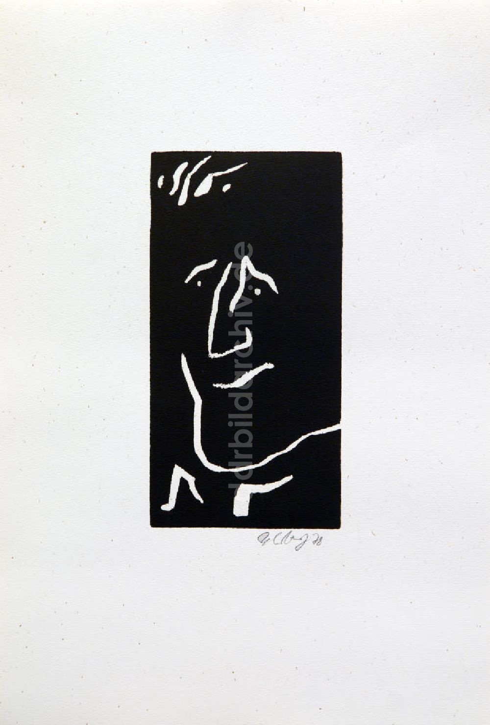 DDR-Bildarchiv: Berlin - Grafik von Herbert Sandberg über Bertolt Brecht 1978