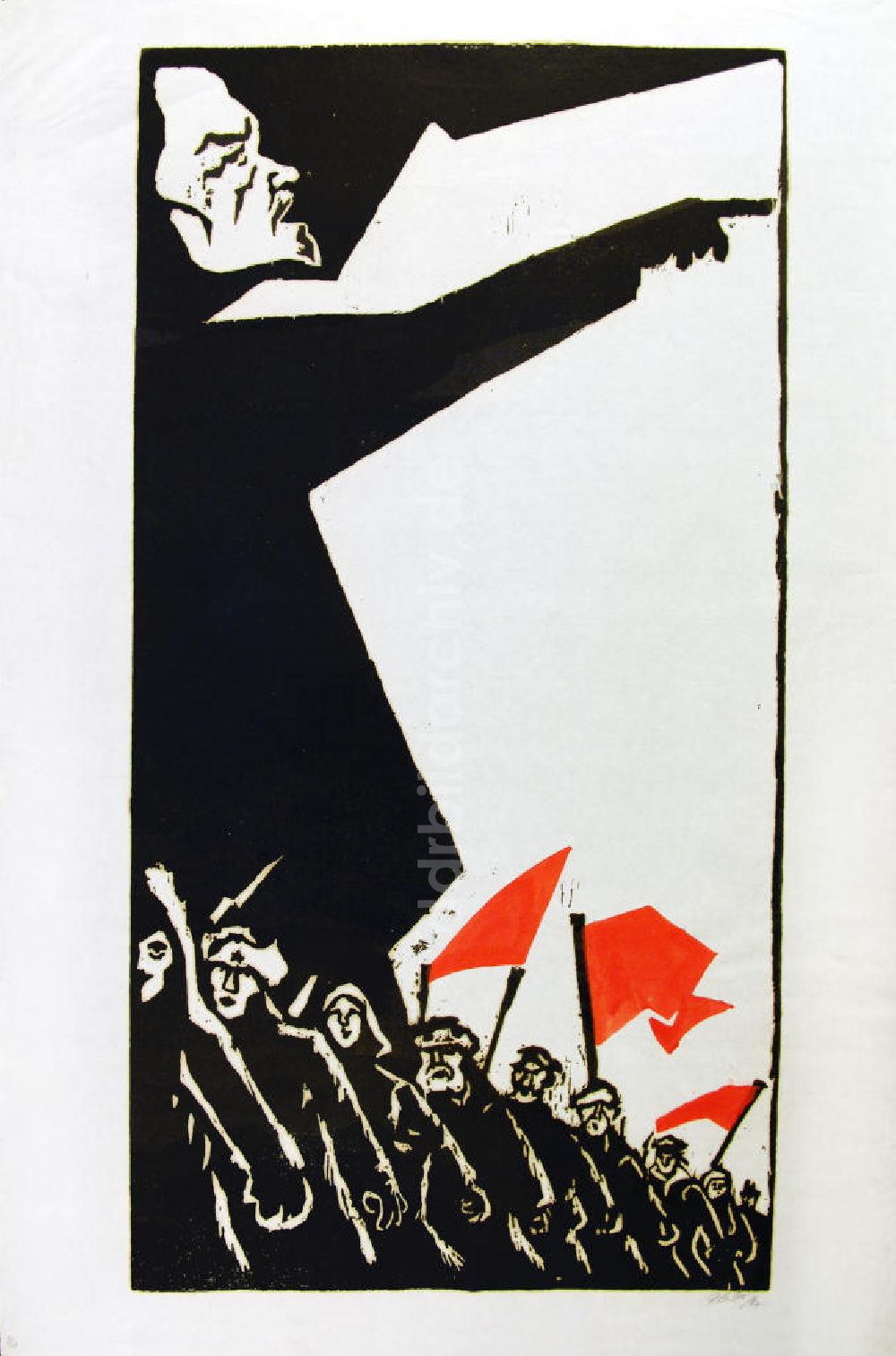 DDR-Bildarchiv: Berlin - Grafik von Herbert Sandberg Lenin aus dem Jahr 1967