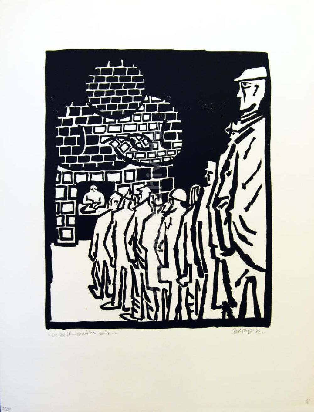DDR-Fotoarchiv: Berlin - Grafik von Herbert Sandberg Motiv 21 aus dem Zyklus Bilder zum Kommunistischen Manifest aus dem Jahr 1972