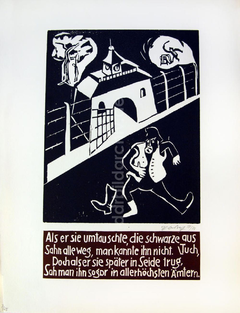 Berlin: Grafik von Herbert Sandberg Die weiße Weste aus dem Jahr 1950