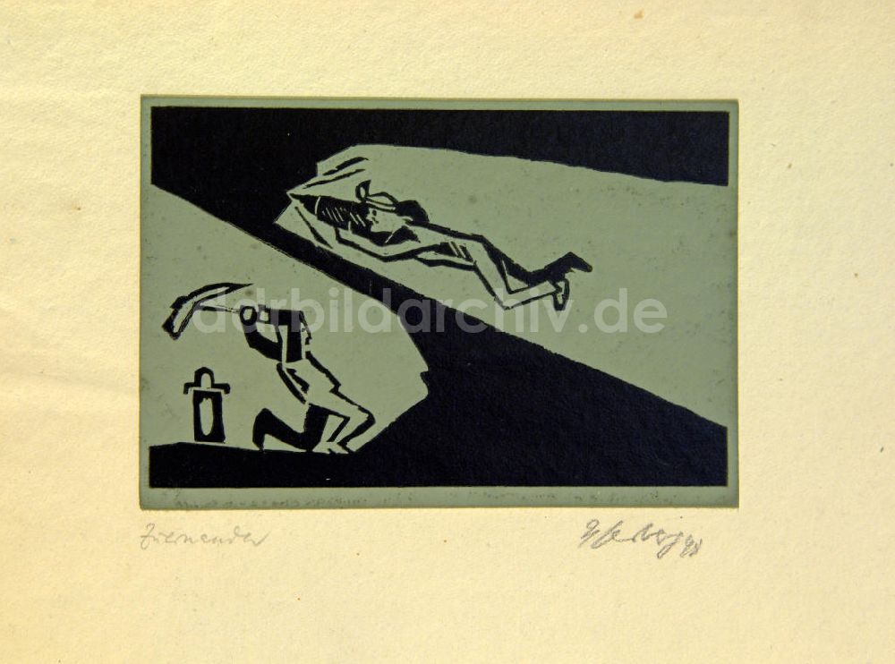 Berlin: Grafik von Herbert Sandberg Zueinander aus dem Jahr 1948