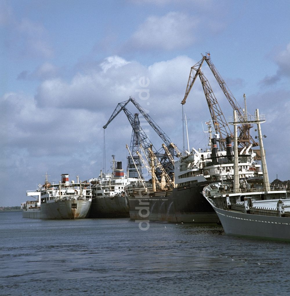 Rostock: Handelsschiffe der DDR im Überseehafen Rostock in Mecklenburg - Vorpommern