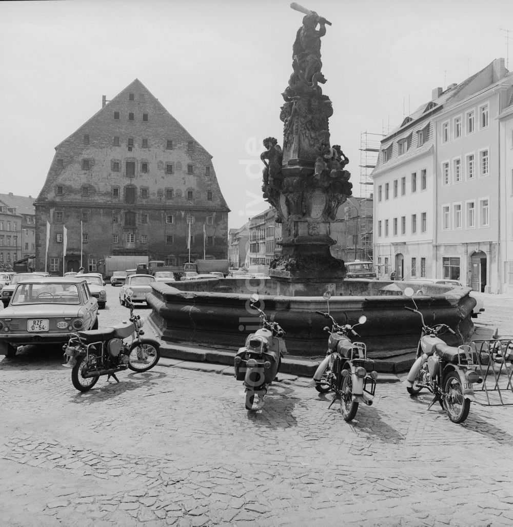 Zittau: Herkulesbrunnen in Zittau in Sachsen in der DDR