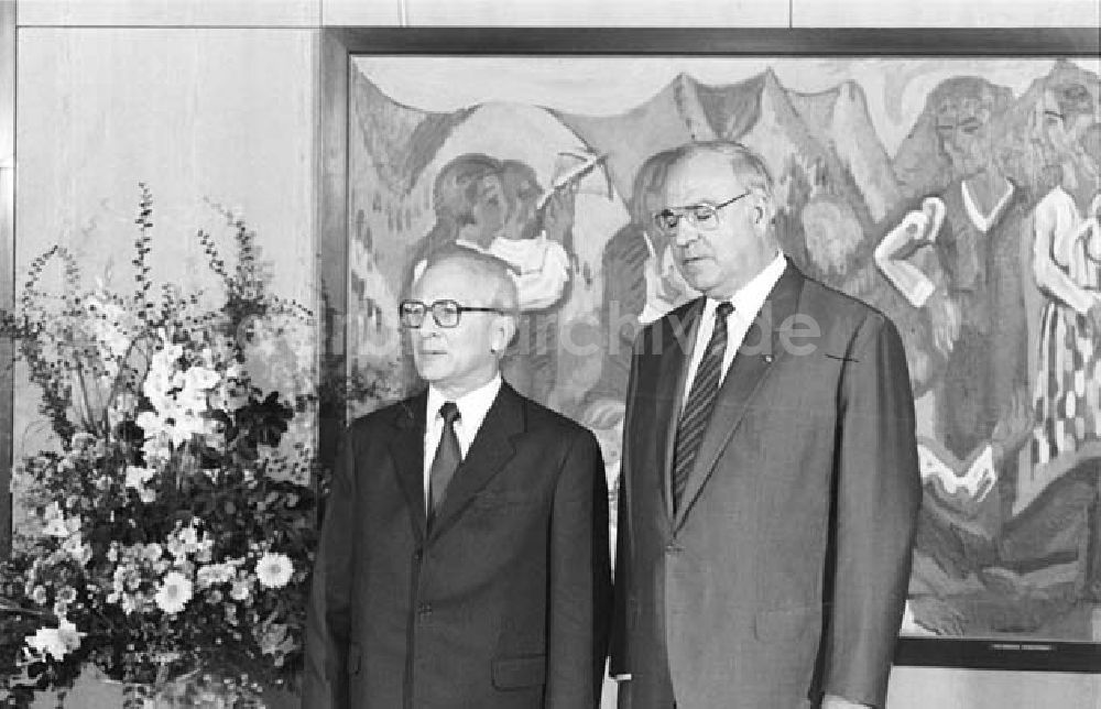 DDR-Bildarchiv: Bonn - Honecker-Besuch in Bonn