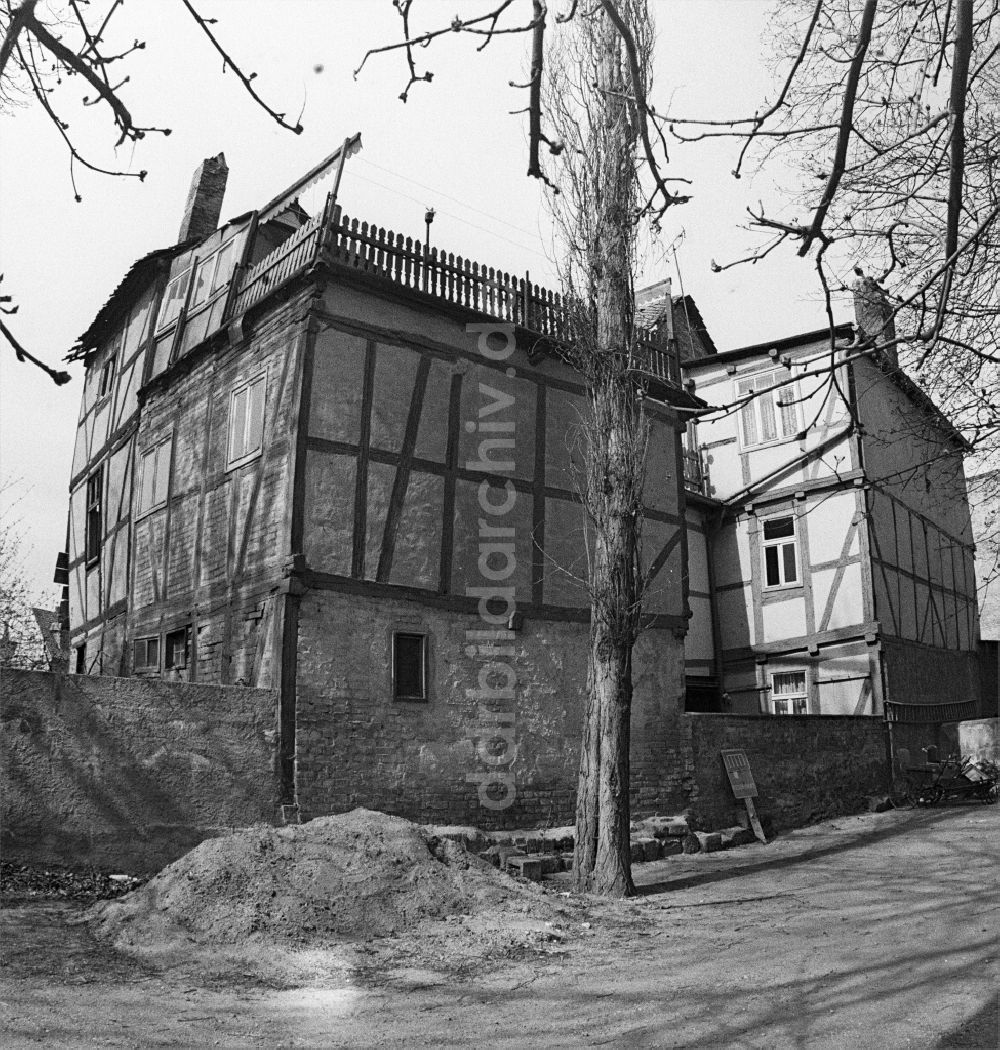 Halberstadt: Innenhof Unter den Weiden in Halberstadt in Sachsen-Anhalt in der DDR