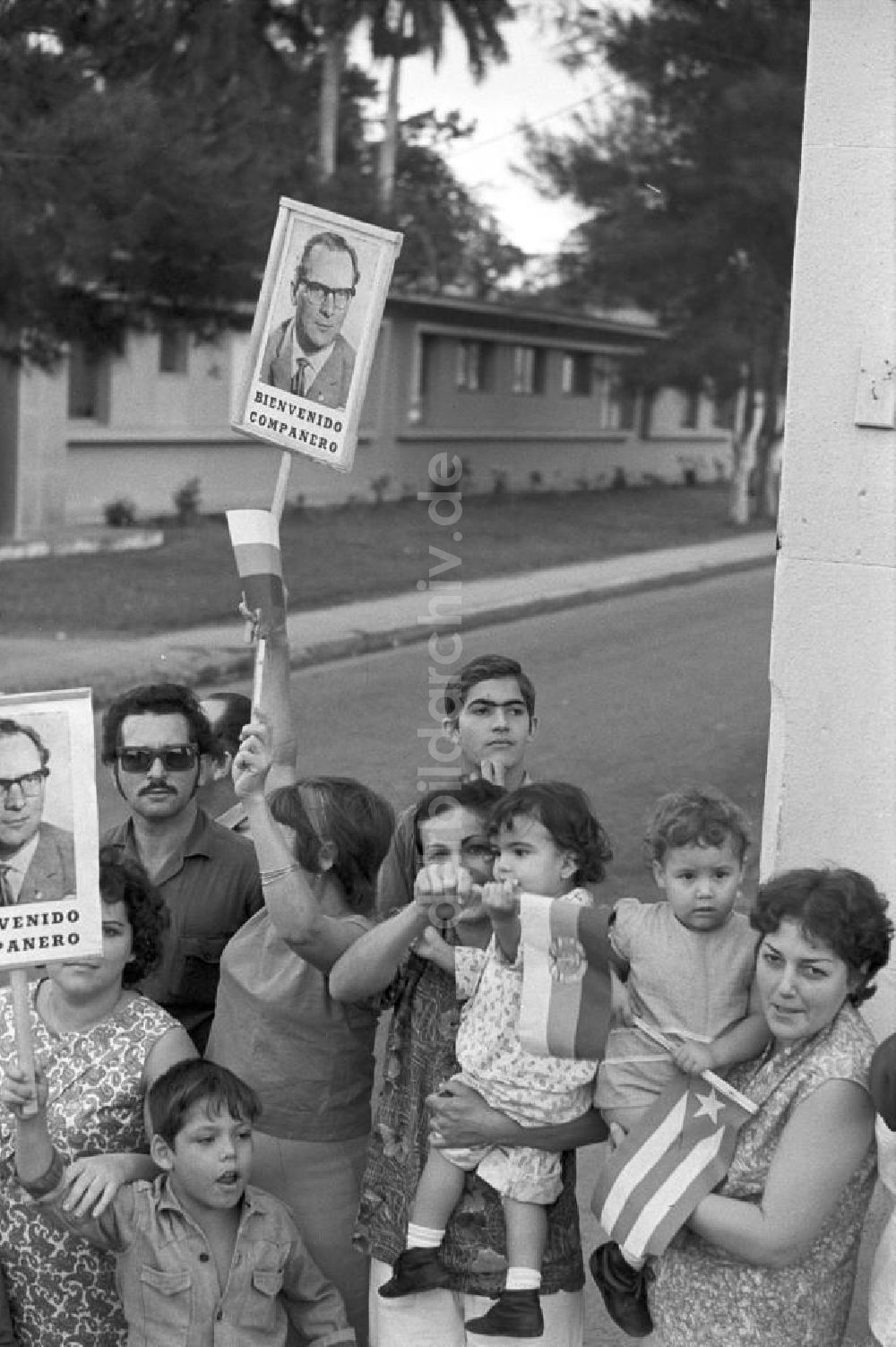 DDR-Bildarchiv: Matanzas - Kuba / Cuba - Staatsbesuch Erich Honecker 1974, Empfang