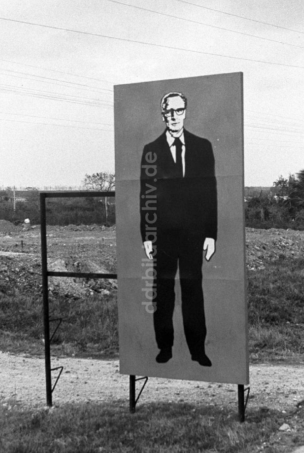 DDR-Fotoarchiv: Matanzas - Kuba / Cuba - Staatsbesuch Erich Honecker 1974, Propaganda