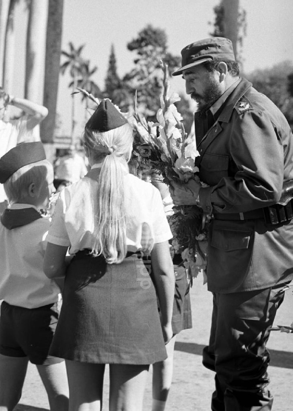 DDR-Fotoarchiv: Santiago de Cuba - Kuba historisch - Staatsbesuch Honecker 1974 - Fidel Castro