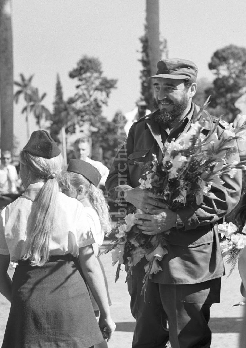 Santiago de Cuba: Kuba historisch - Staatsbesuch Honecker 1974 - Fidel Castro