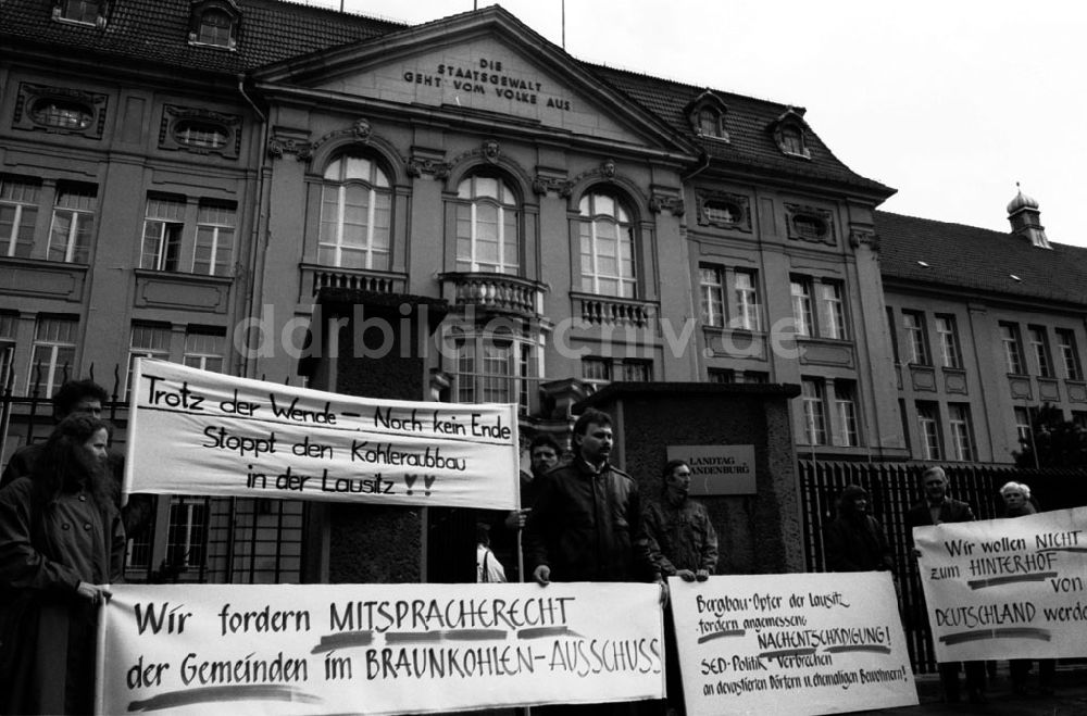 DDR-Fotoarchiv: - Land Brandenburg Demonstration gegen Kohleabbau in der Lausitz Umschlagnummer: 7289