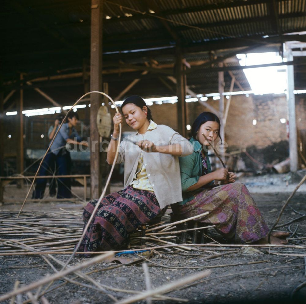 DDR-Bildarchiv: Vientiane - Laos historisch - Bambusfabrik 1976