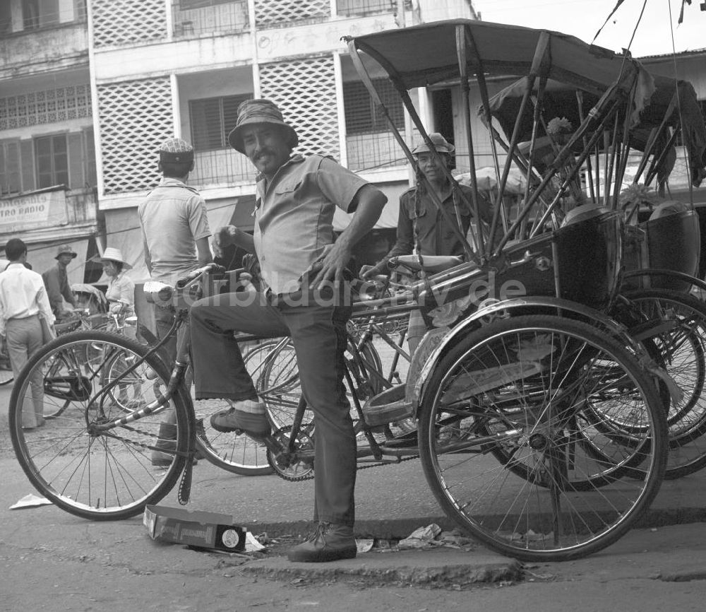 Vientiane: Laos historisch - Rikscha 1976