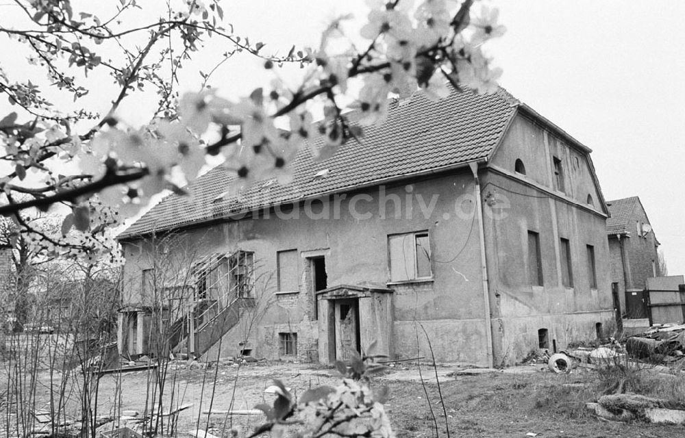 DDR-Bildarchiv: Falkenberg - Leerstehendes Haus in Falkenberg 15.04.92 Foto: Lange Umschlag 993