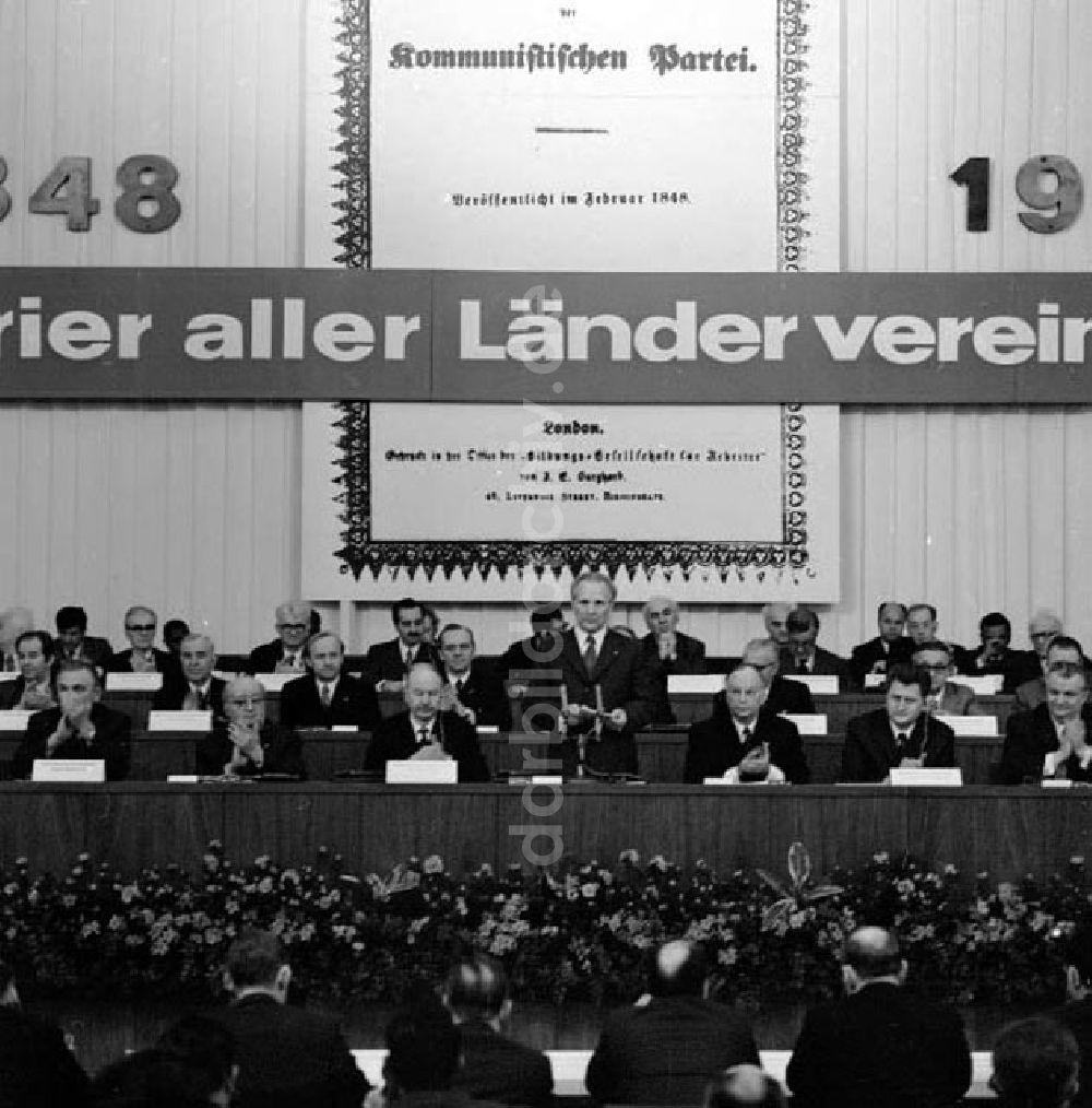 Berlin: März 1973 Panorama Blick auf dem Präsidium der Internationalen w