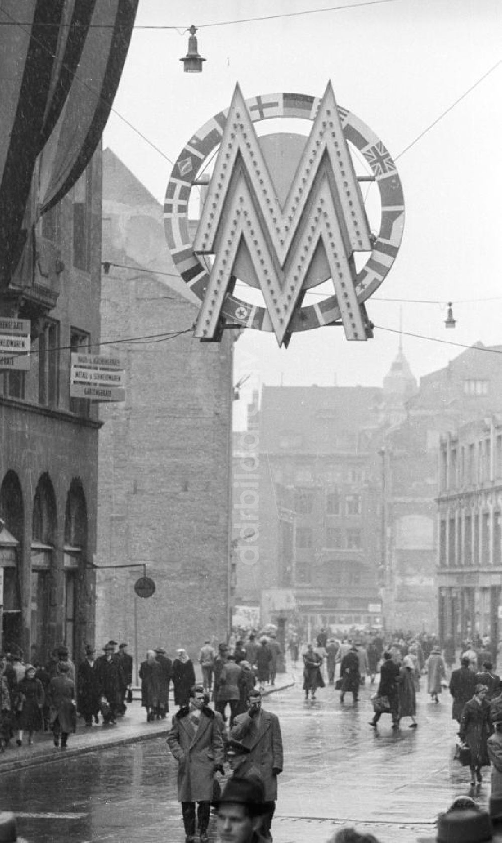 Leipzig: Neumarkt während der Frühjahrsmesse, Leipzig 1960