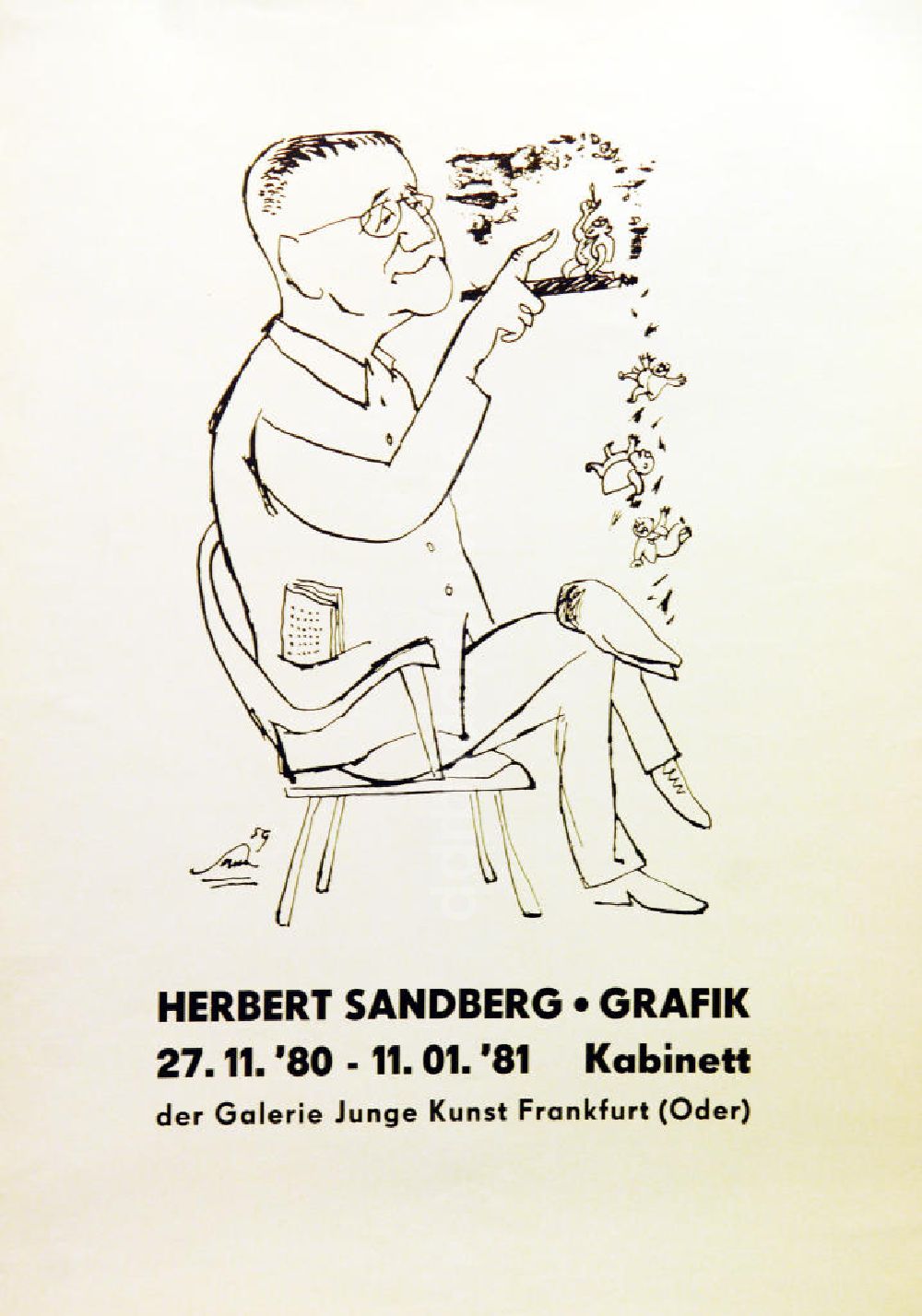 DDR-Bildarchiv: Berlin - Plakat von der Ausstellung Herbert Sandberg Grafik aus dem Jahr 1980