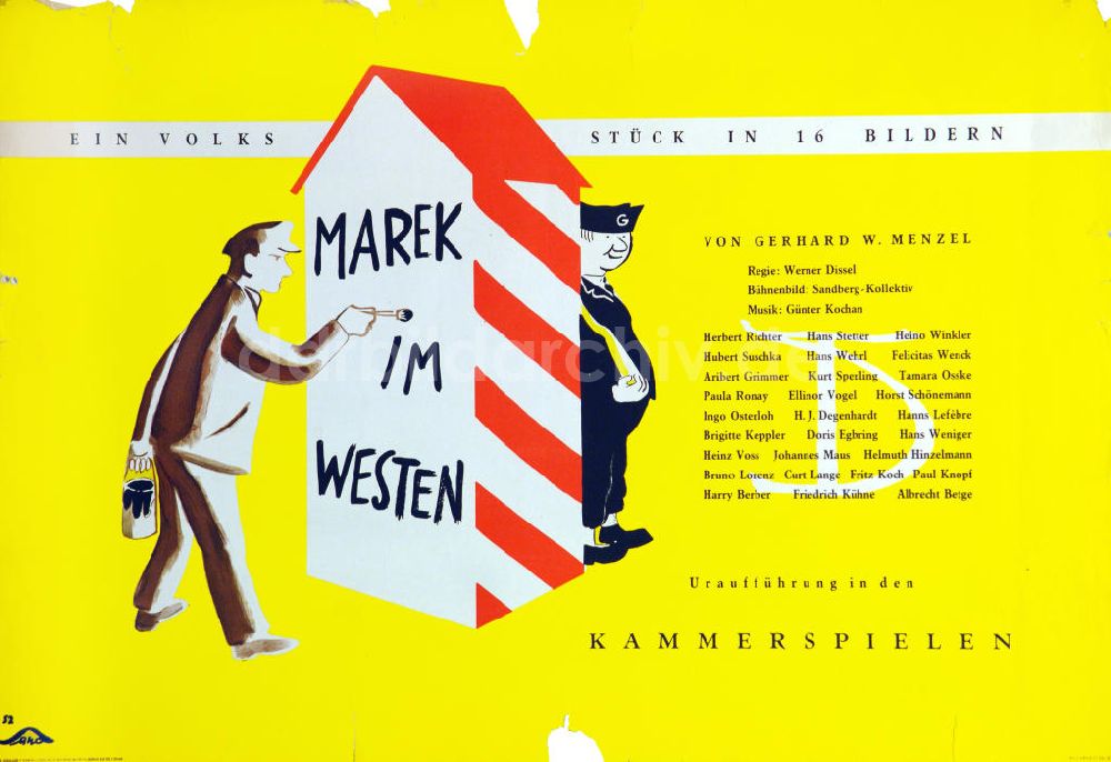 DDR-Bildarchiv: Berlin - Plakat von Herbert Sandberg Marek im Westen aus dem Jahr 1952