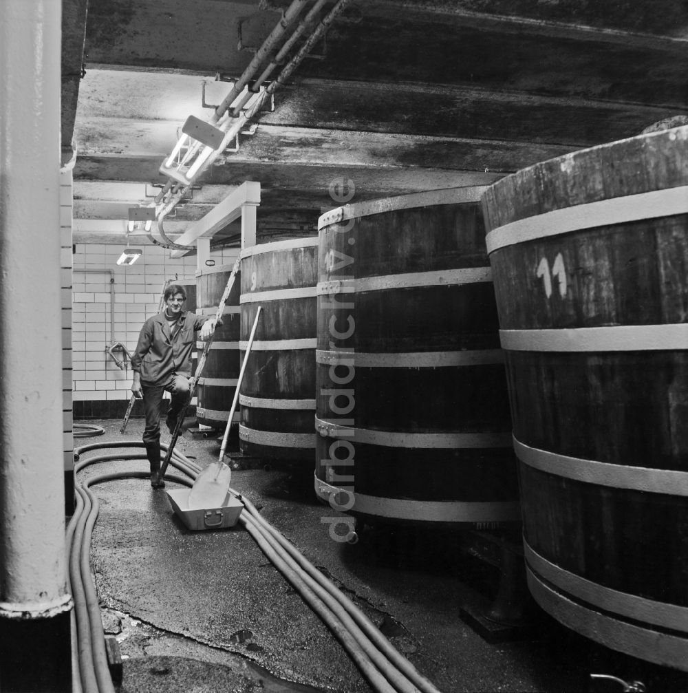 DDR-Bildarchiv: Berlin - Produktionsstrecke des Getränkeherstellers WBB Willner Brauerei in Berlin in der DDR
