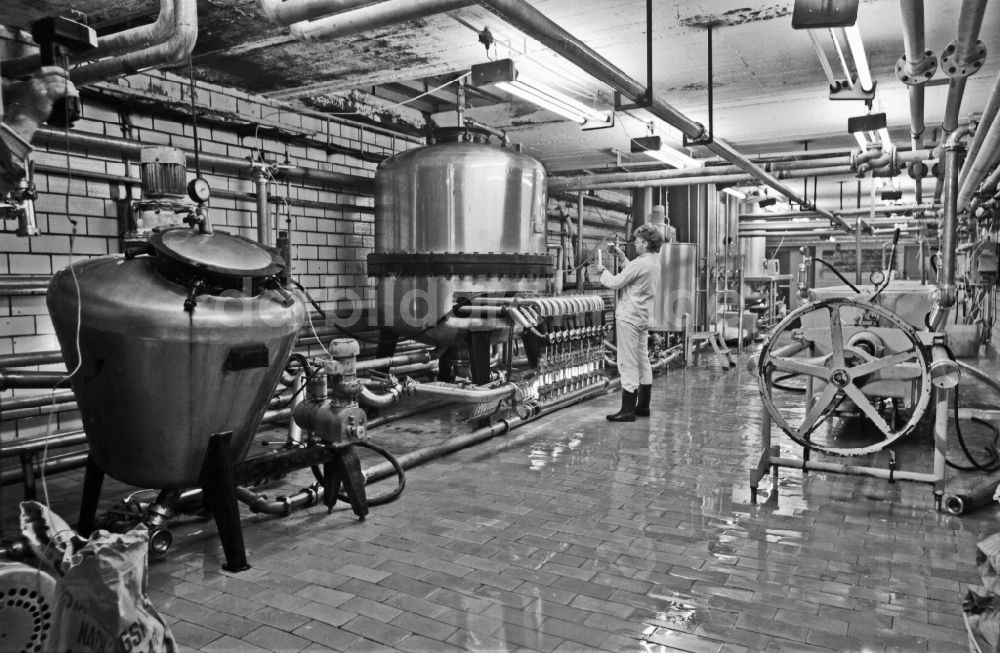 DDR-Fotoarchiv: Berlin - Produktionsstrecke des Getränkeherstellers WBB Willner Brauerei in Berlin in der DDR